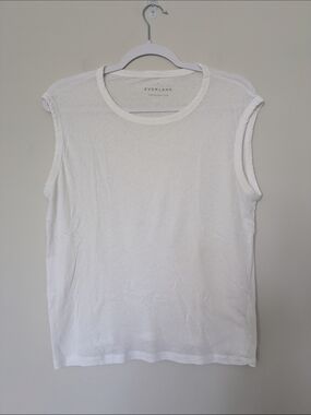 Everlane White The Air Muscle Tank Sz M